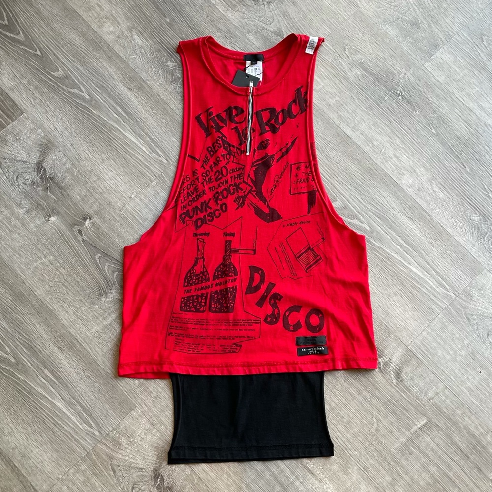 99%is distressed tank top